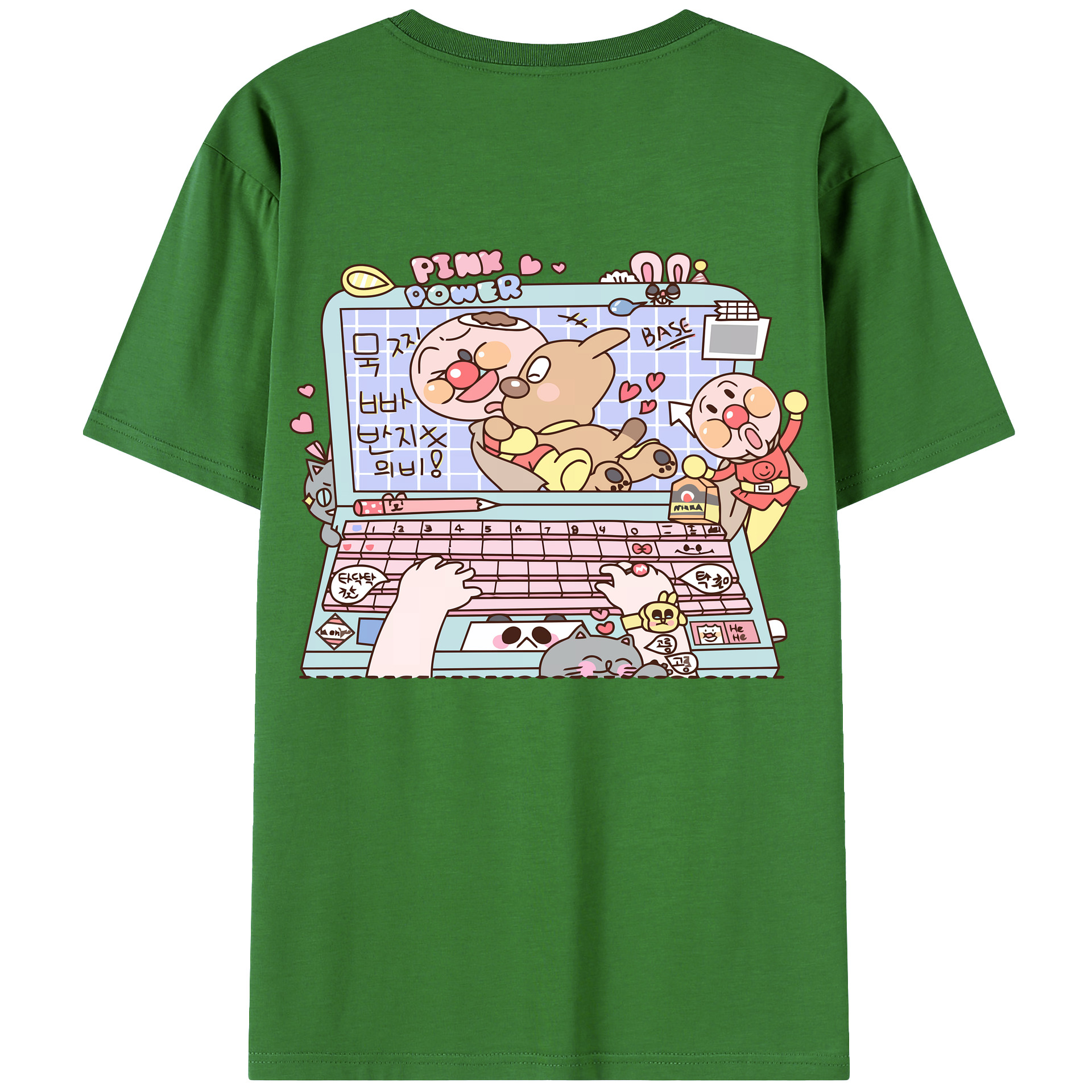 （画像用） アンパンマン Anpanman レディース半袖Tシャツ(バックプリント)